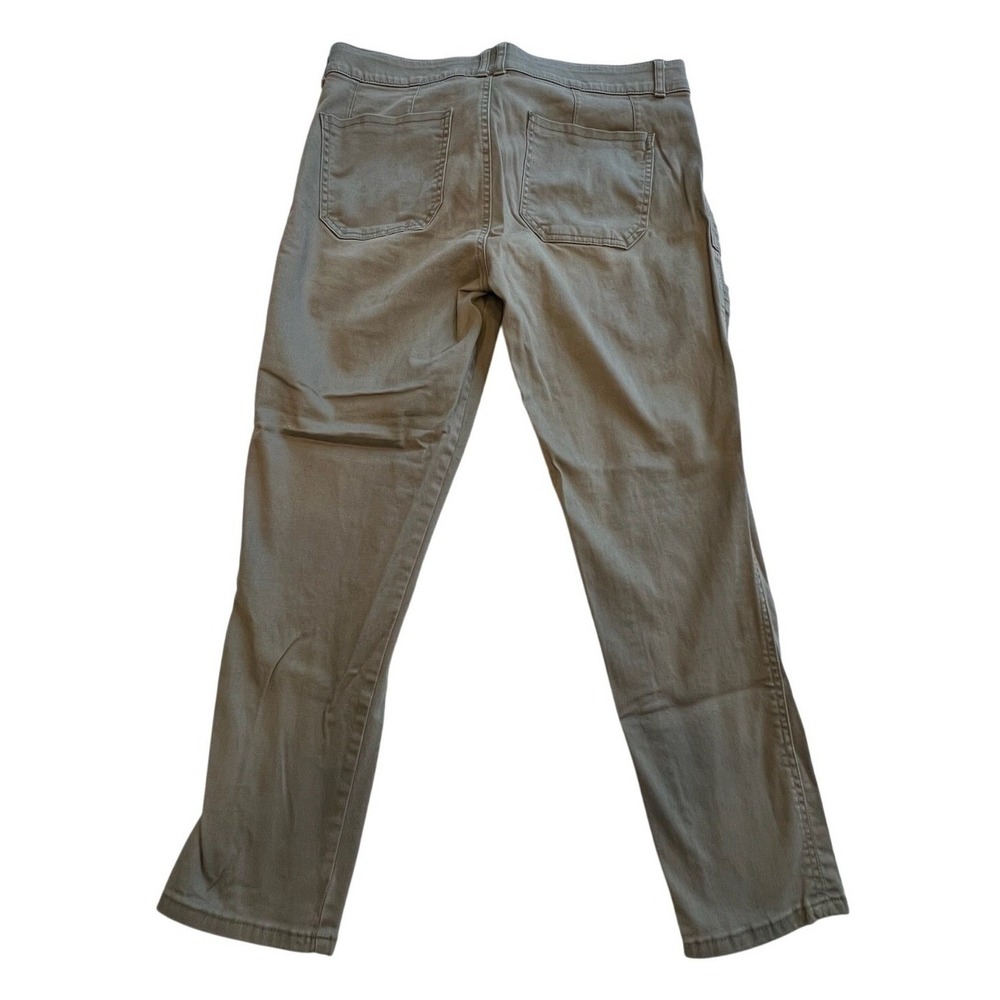 Democracy Women's Ab Technology Pull On Ankle Cropped Olive Drab Pants Size 10 - Picture 2 of 6
